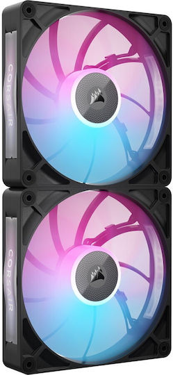 Corsair iCUE LINK RX140 MAX Case Fan (1600rpm / 102.9cfm) with RGB Lighting and 4-Pin PWM Connection 2pcs