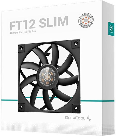 Deepcool FT12 Slim Case Fans 120mm Max Fan Speed 1850rpm Max Air Flow 58.9cfm Without LEDs Connection 4-Pin PWM Transparent