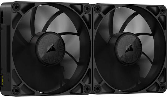 Corsair ICUE LINK RX140 Max Gehäuselüfter (1600rpm / 103.5cfm) Ohne LEDs Beleuchtung und Verbindung 4-Pin PWM 2 Stück