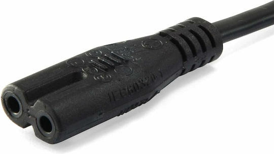 Equip Euro - IEC C7 Cable 3m Μαύρο 112161