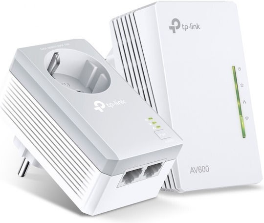 TP-LINK TL-WPA4226KIT v4 Powerline Double Wi‑Fi 4 with Passthrough Socket and 2 Ethernet Ports