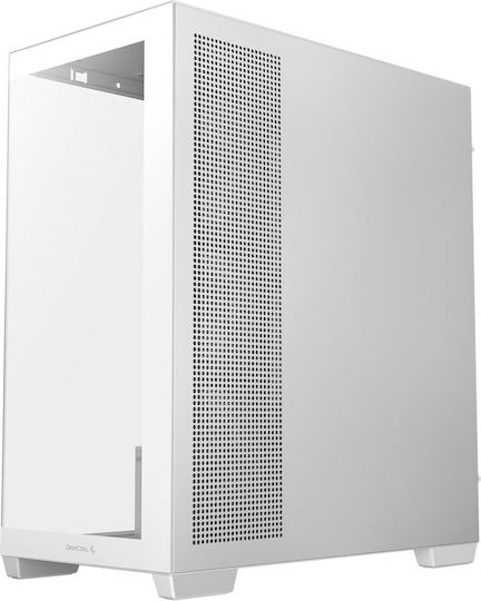 Deepcool CG580 4F Gaming Midi Tower Computer Case with Side Window and ARGB Lighting White