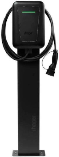 Hager Witty One Wall Mounted Three-Phase 11kW Charging Station with Built-in Cable Type 2 (XVR111C)