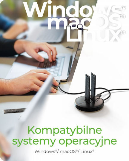 Cloning Docking Station 2x Nvme M.2 Ssd Ib-1612mcl-c31