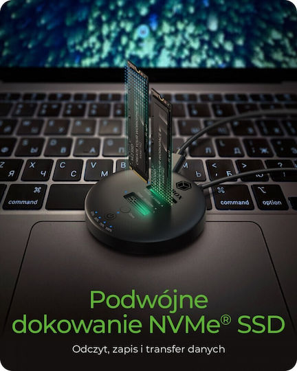 Cloning Docking Station 2x Nvme M.2 Ssd Ib-1612mcl-c31