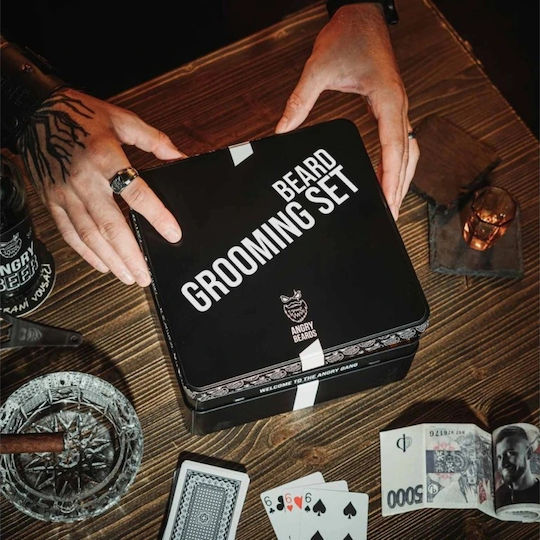Angry Beards Jack Saloon Carl Smooth Set Cadou Pentru Îngrijirea Bărbii