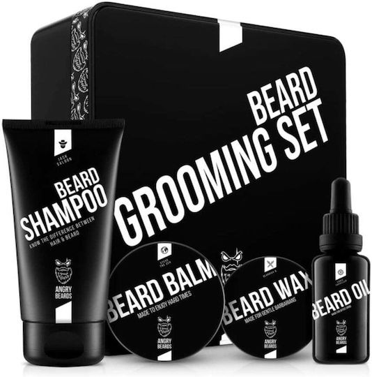 Angry Beards Jack Saloon Carl Smooth Set Cadou Pentru Îngrijirea Bărbii