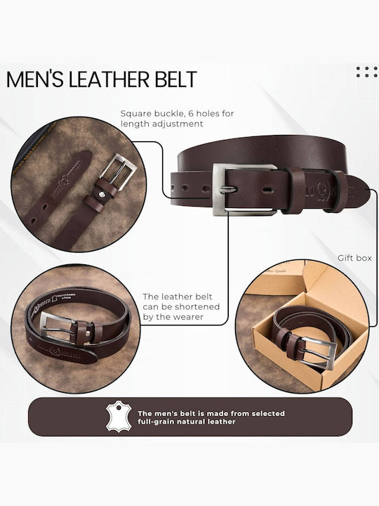 Men's Belt Leather Brown