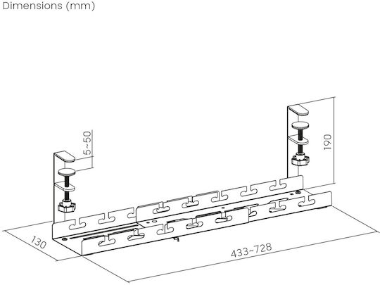 Maclean Energy Στήριγμα Καλωδίων Λευκό MC-103 W 1τμχ