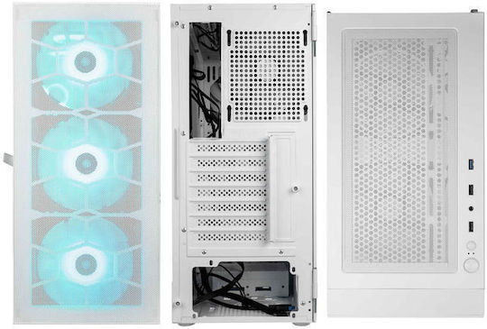 Kolink Observatory HF Mesh ARGB Gaming Midi Tower Κουτί Υπολογιστή με Πλαϊνό Παράθυρο Λευκό