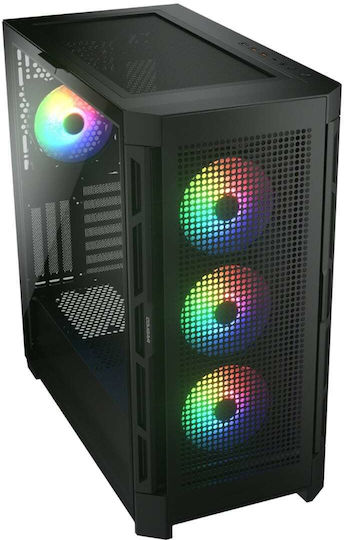 Cougar Duoface Pro RGB Gaming Midi Tower Κουτί Υπολογιστή με Πλαϊνό Παράθυρο Μαύρο
