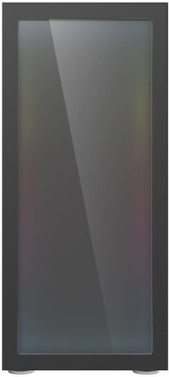 Darkflash DK210 Gaming Full Tower Κουτί Υπολογιστή με Πλαϊνό Παράθυρο και RGB Φωτισμό Graffiti Black