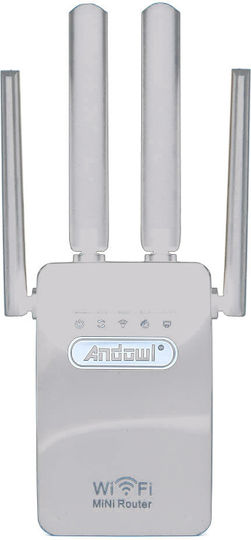 Andowl Q-T83 WiFi Extender Single Band (2.4GHz) 300Mbps με 2 Ethernet