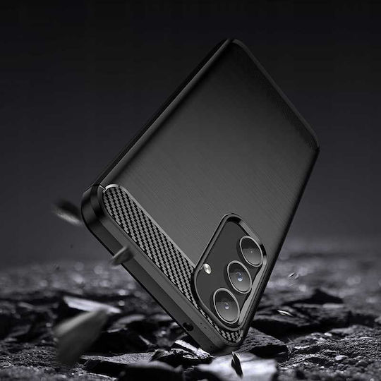 Spacecase Carbon Back Cover Σιλικόνης Μαύρο (Galaxy A55)