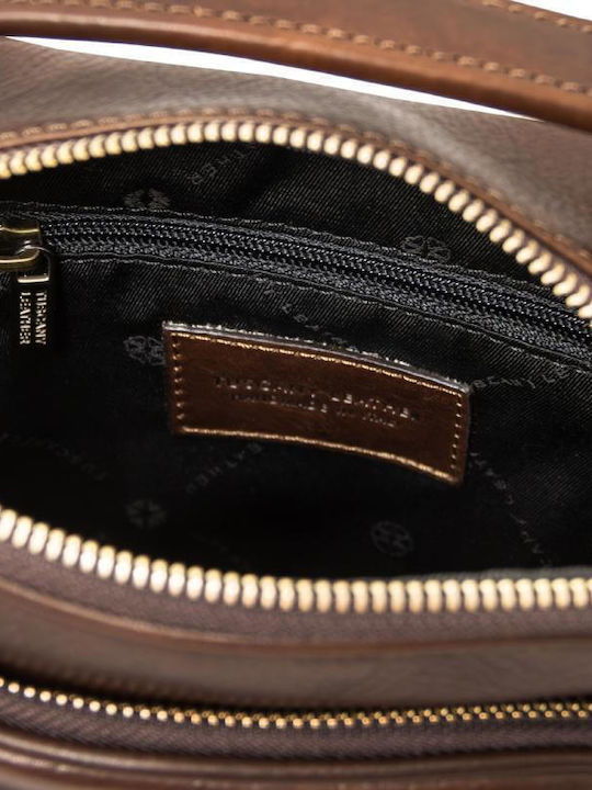 Paul Leder Herrentasche Schulter / Crossbody Dark Brown
