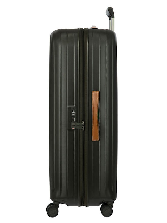 Bric's Milano Large Travel Suitcase Olive with 4 Wheels Height 82cm BAH.08454.078