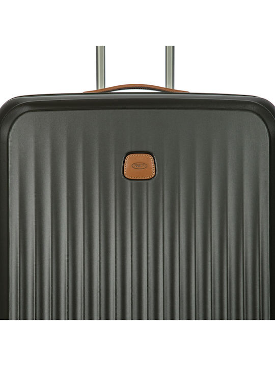 Bric's Milano Large Travel Suitcase Olive with 4 Wheels Height 82cm BAH.08454.078
