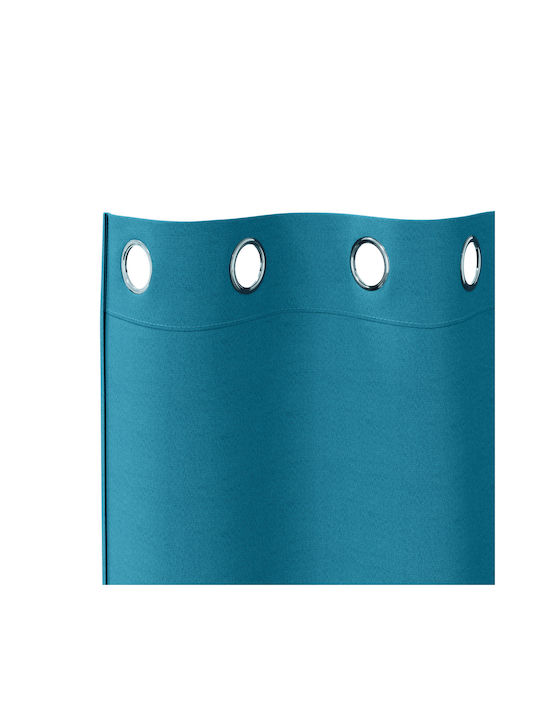 vidaXL Set Perdele Fereastra Cu Capse Turcoaz 140x245cm