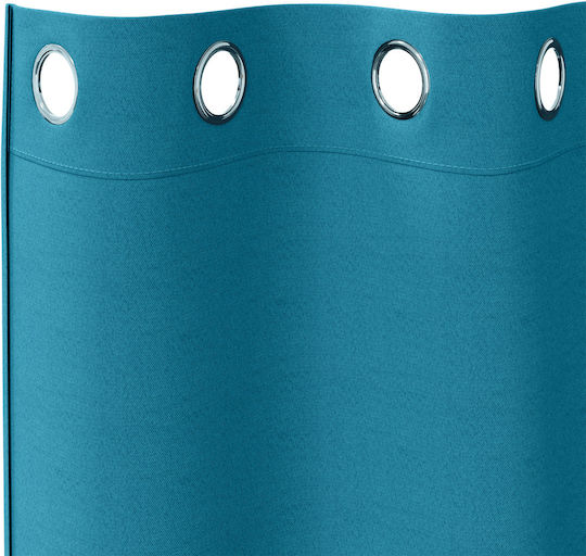 vidaXL Set Of Turquoise Window Curtains With Grommets 140x245cm