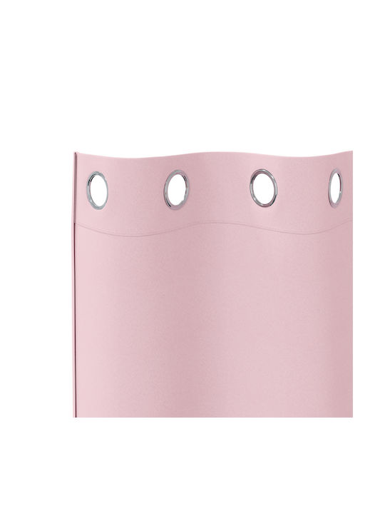 vidaXL Set of Pink Window Curtains with Grommets 140x245cm