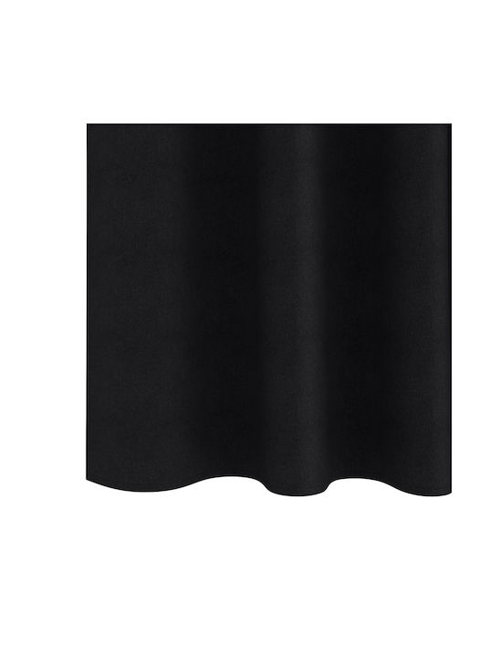 vidaXL Комплект Пердета И Завеси За Прозорец С Плик С Писалка Черни 140x245см