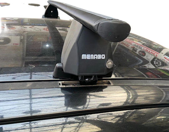 Menabo Kit Car Roof Bars with Roof Rack Legs Aluminum Black Suzuki Swift 2005-2017 2 Pieces Mb.swift.10