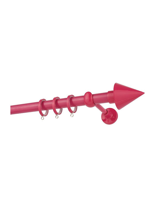 Zogometal Metallisch Vorhangstange Doppel mit Schiene Φ25mm 200cm Fuchsie
