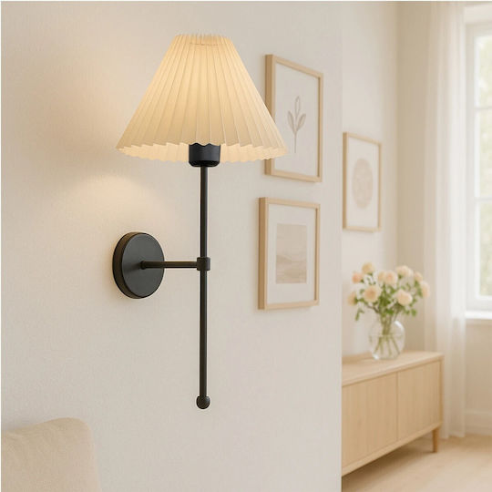 GloboStar Modern Lamp Wall with Socket E27 Beige 22x14x50cm