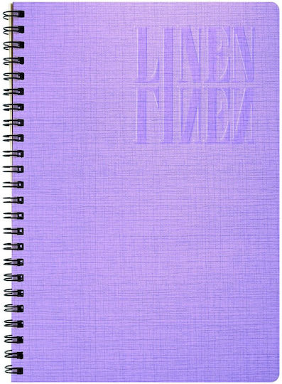 A&G Paper Spiral Caiet Cu dungi 3 de Subiecte Linen 1buc (Diverse modele/culori)