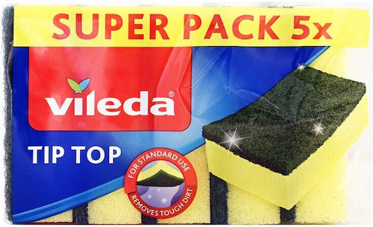 Vileda Tip Top Set Dish Sponges Multicolored 5 Pieces