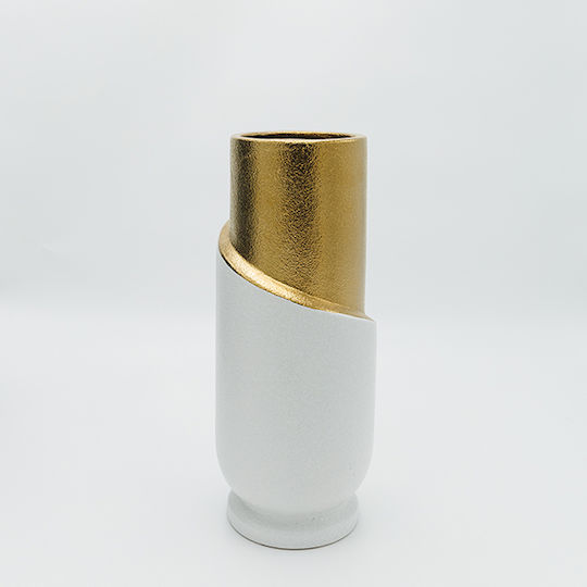 Βάζο Κεραμικό Λευκό Φ12.5xΥ30.5cm