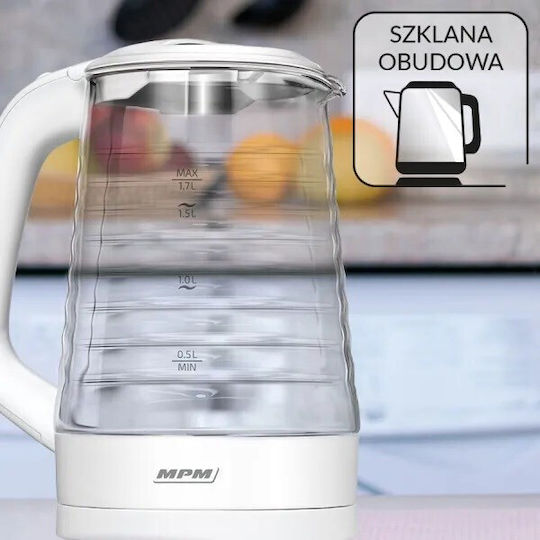 MPM Kettle 1.7lt 2200W White