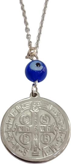 Car Charm Steel Silver Double-Sided Pantokrator-Cross Gt-305108203-000