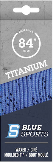 Blue Sports Titanium Pro Schnürsenkel Hockey Kerzierte Blaue