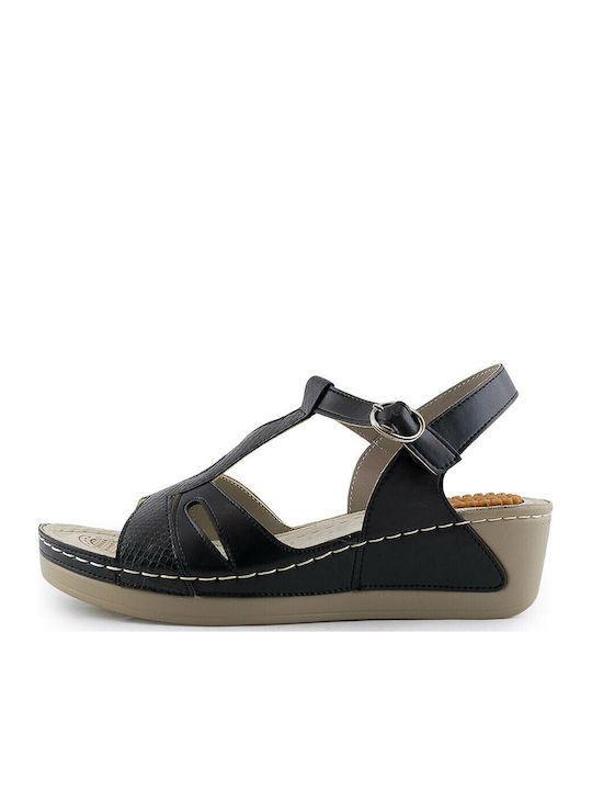 Anatomic Women's Leather Platform Shoes Black