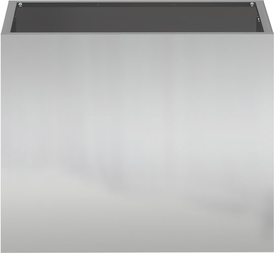 vidaXL Garden Pot Metallic Silver 50x32x40cm.