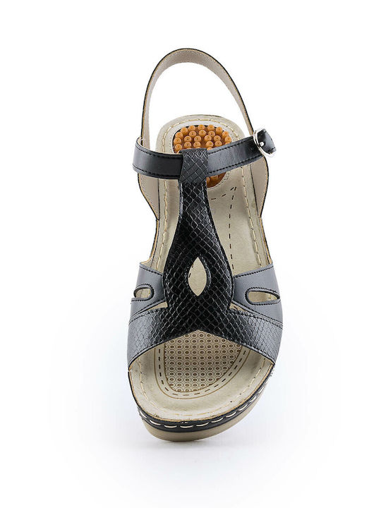 Anatomic Women's Leather Platform Shoes Black