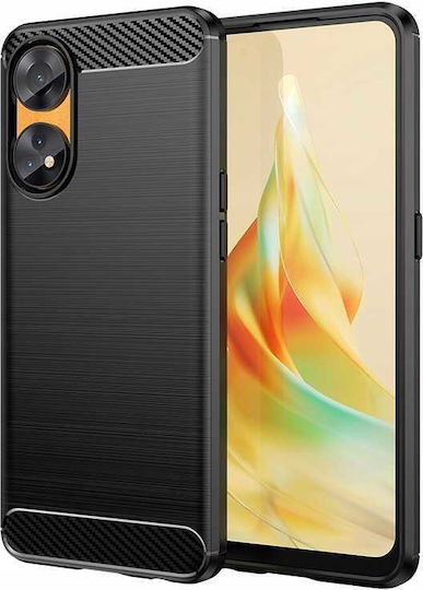 Spacecase Carbon Back Cover Σιλικόνης Μαύρο (Oppo Reno8 T)
