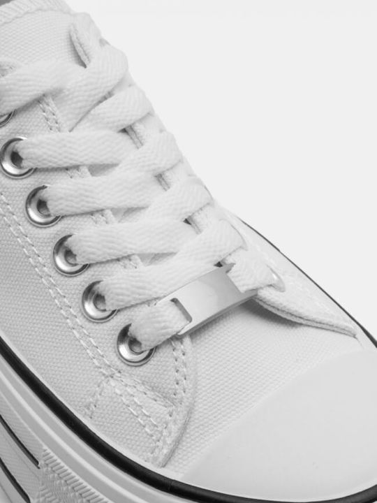 Damen Flatforms Sneakers Weiß