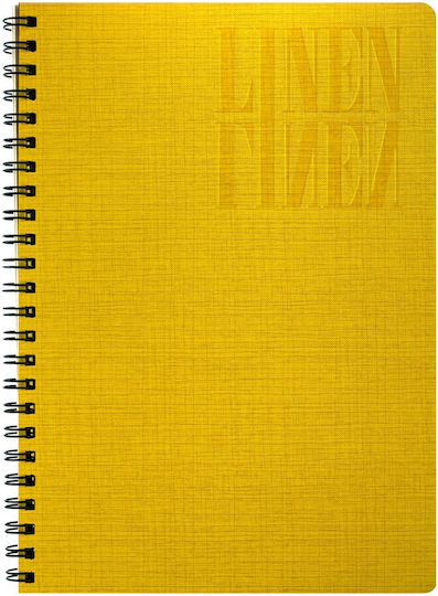 A&G Paper Спирал Тетрадка На райета 4 Теми Linen 1бр (Различни дизайни/цветове)