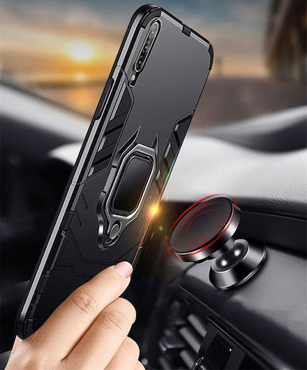 Spacecase Umschlag Rückseite Kunststoff / Silikon Schwarz (Huawei P30)