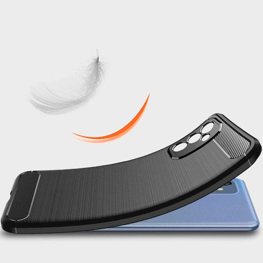 Spacecase Carbon Back Cover Σιλικόνης Μαύρο (Galaxy M52)