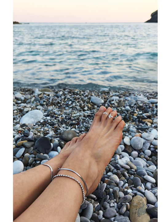 Theodora's Jewellery Βραχιόλι Ποδιού από Ατσάλι