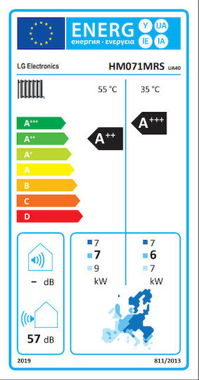 LG Αντλία Θερμότητας 7kW Μονοφασική 65°C Monoblock
