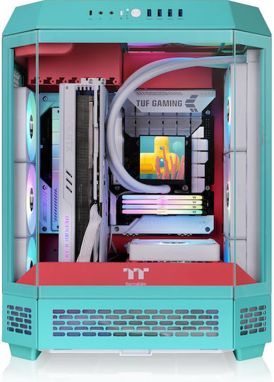 Thermaltake The Tower 600 Gaming Middle Tower Carcasă Calculator cu Fereastră Laterală Mint Strawberry