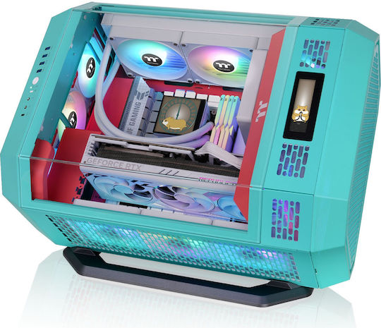 Thermaltake The Tower 600 Gaming Middle Tower Carcasă Calculator cu Fereastră Laterală Mint Strawberry