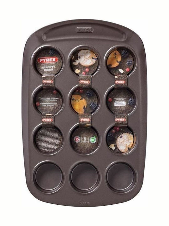 Pyrex No Coating Inox Cupcakes & Muffins 12 Cups Baking Pan