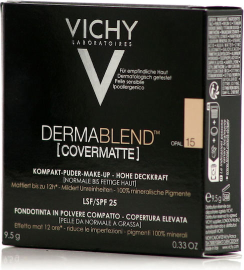 Vichy Dermablend Covermatte Compact Powder Foundation SPF25 15 Opal 9.5gr