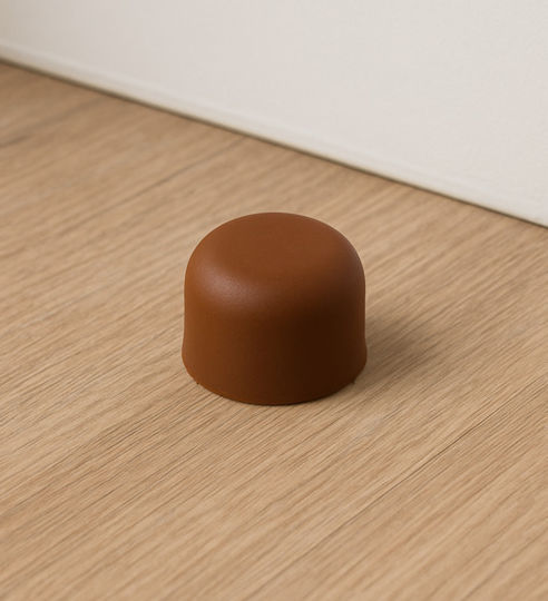 Adhesive Plastic Door Stopper Brown