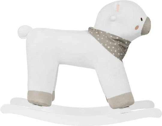 Kikka Boo White Bear Schaukelspielzeug Bär für 18++ Monate für ein Gewicht bis zu 30kg Weiß